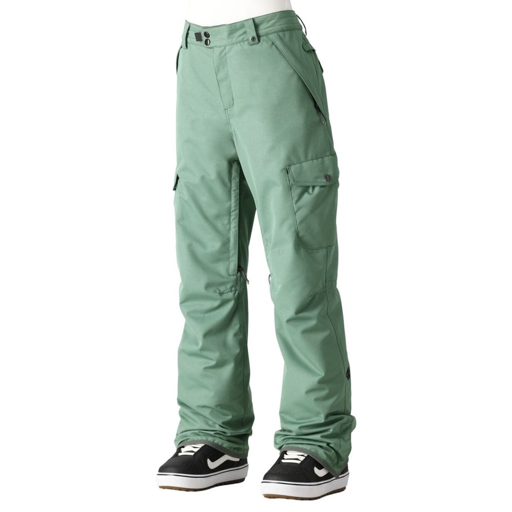 686 Aura Insulated Cargo Snowboarding Pant Cypress Green - Women's Large.